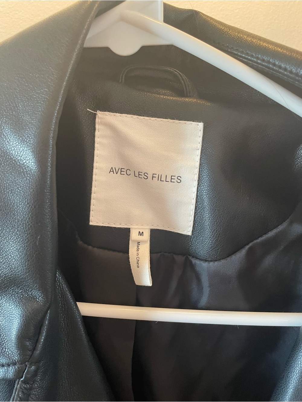 Avec Les Filles Black Faux Leather Moto Jacket - Picture 4 of 4